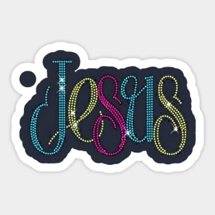 Bling Jesus Religious Sticker